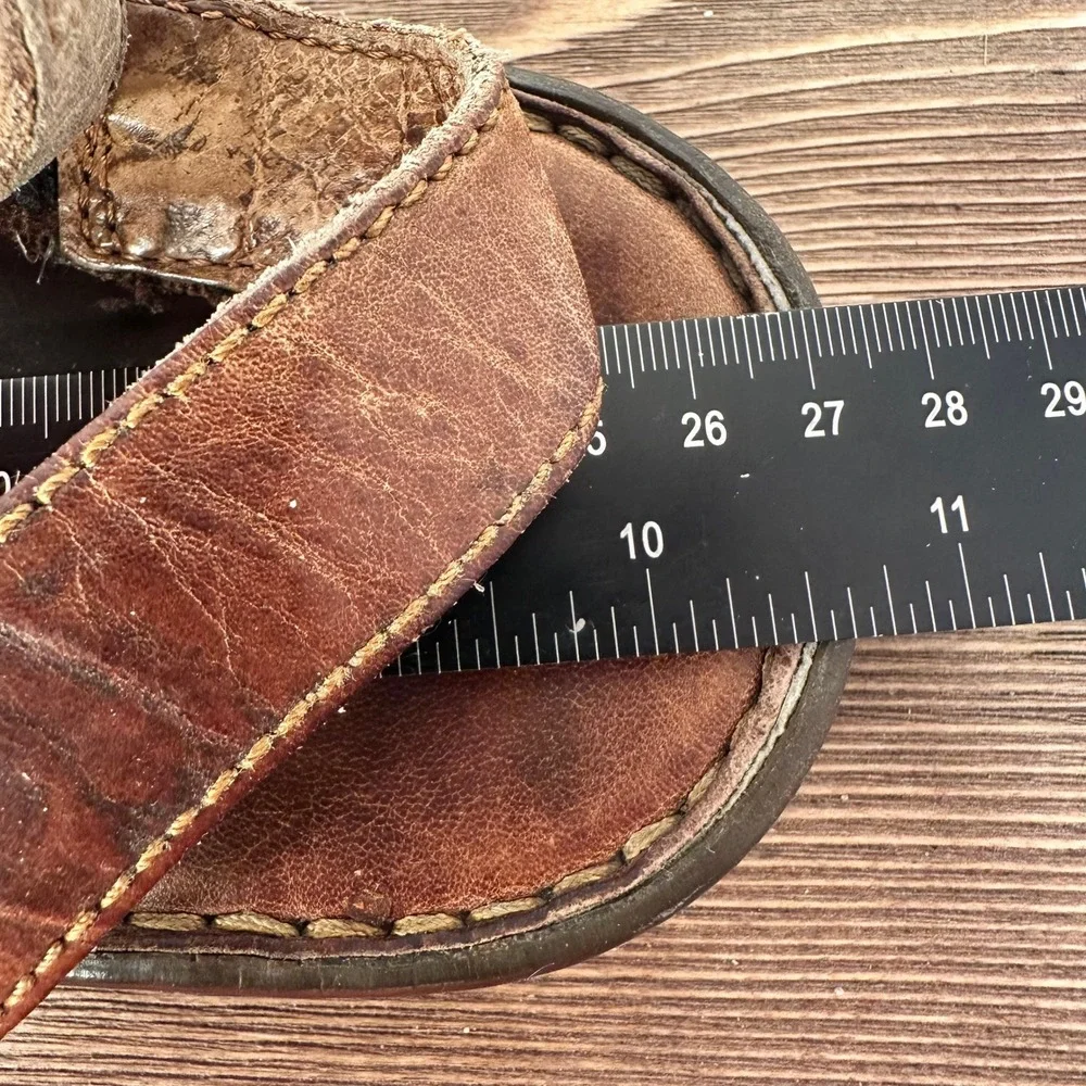 Born VTG Fisherman Sandal Men 9/42 Boho Y2K Leather Retro Jesus Sandals huarache